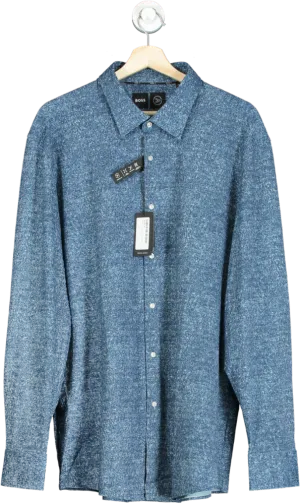 BOSS Blue Performance Stretch Slim Fit Shirt UK XXL