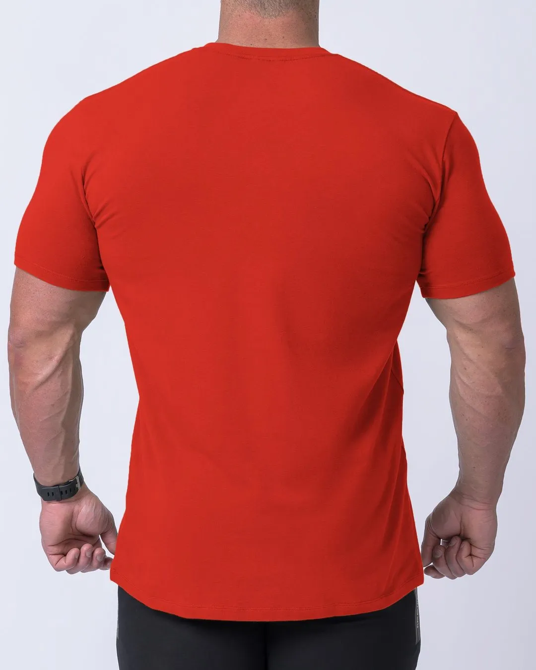 Box Logo Casual Tee - Red / White