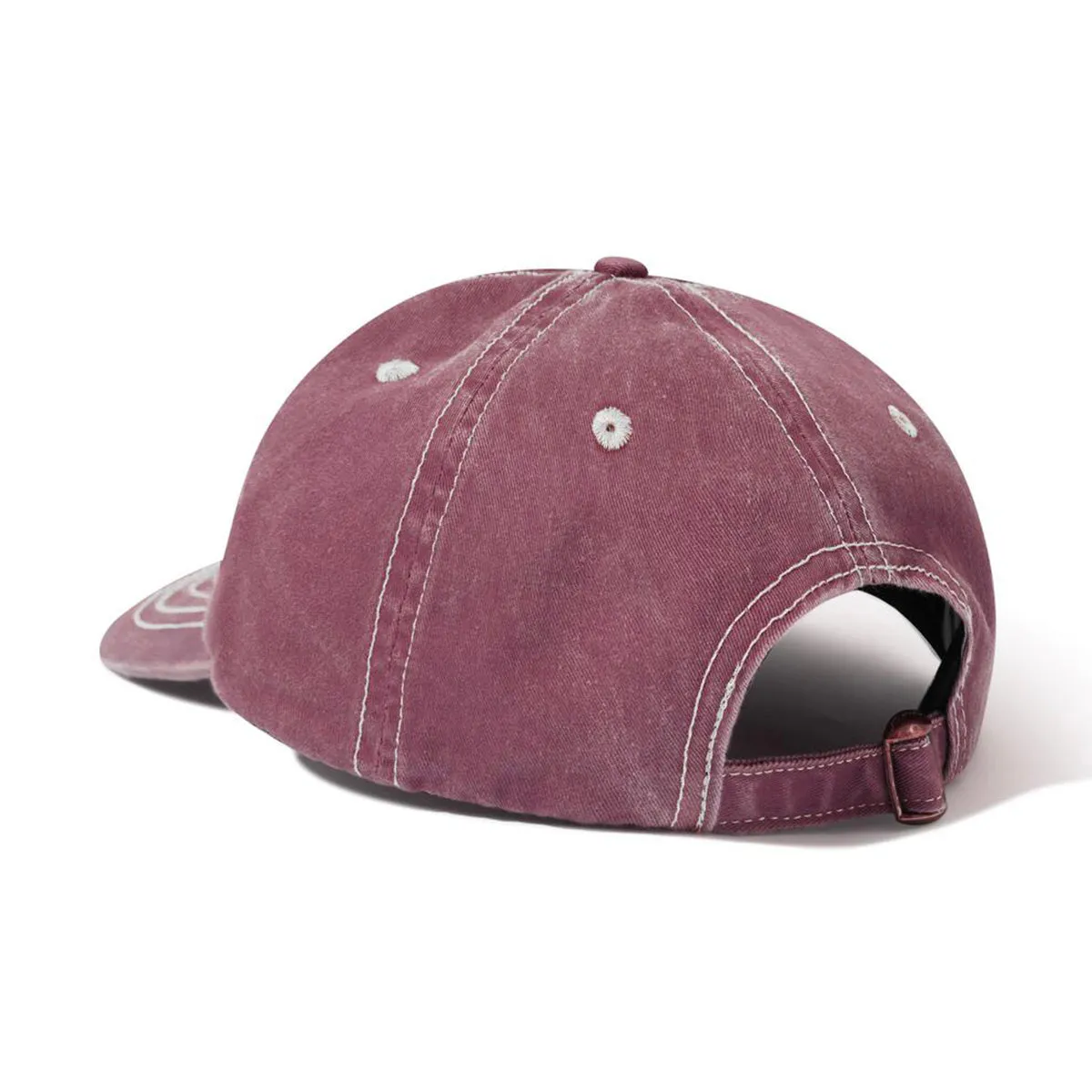 Butter Goods - Rounded Logo 6 Panel Cap Washed Burgundy