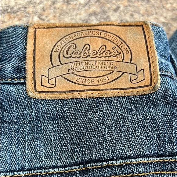 Cabela's Blue Jeans with Plaid Lining size 18 short