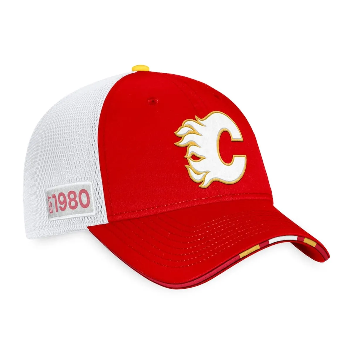 Calgary Flames Fanatics Authentic Pro Draft Structured Trucker Hat
