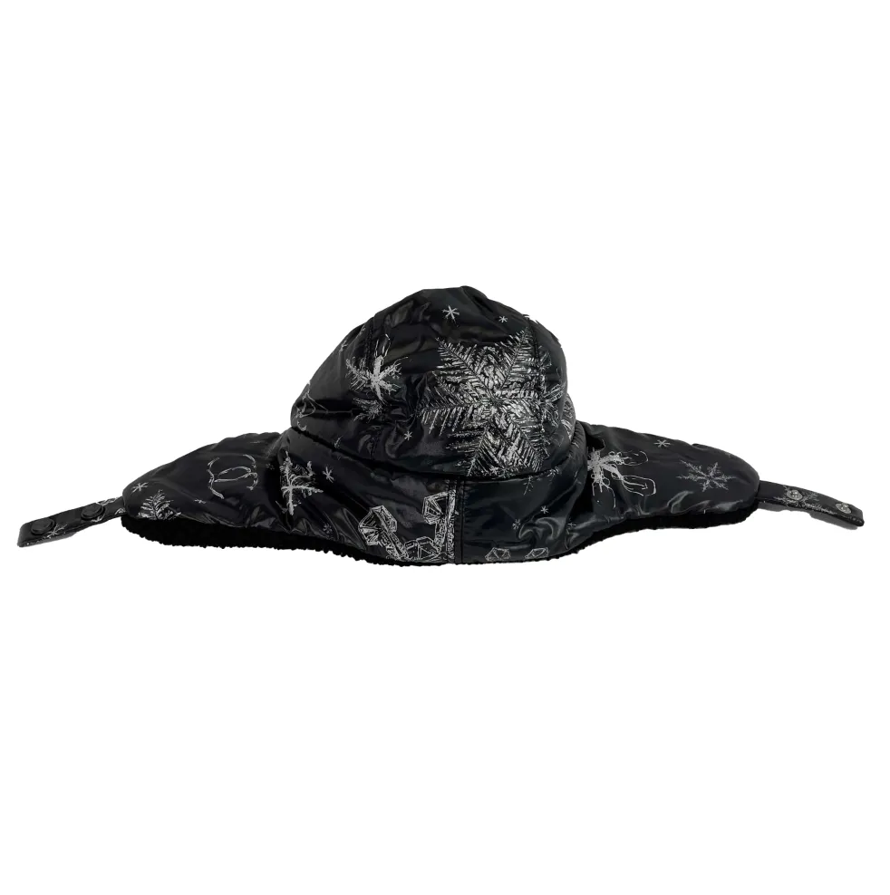 CHANEL Good Gorgeous CHANEL Shearling / Nylon Trapper Hat Gray / White M