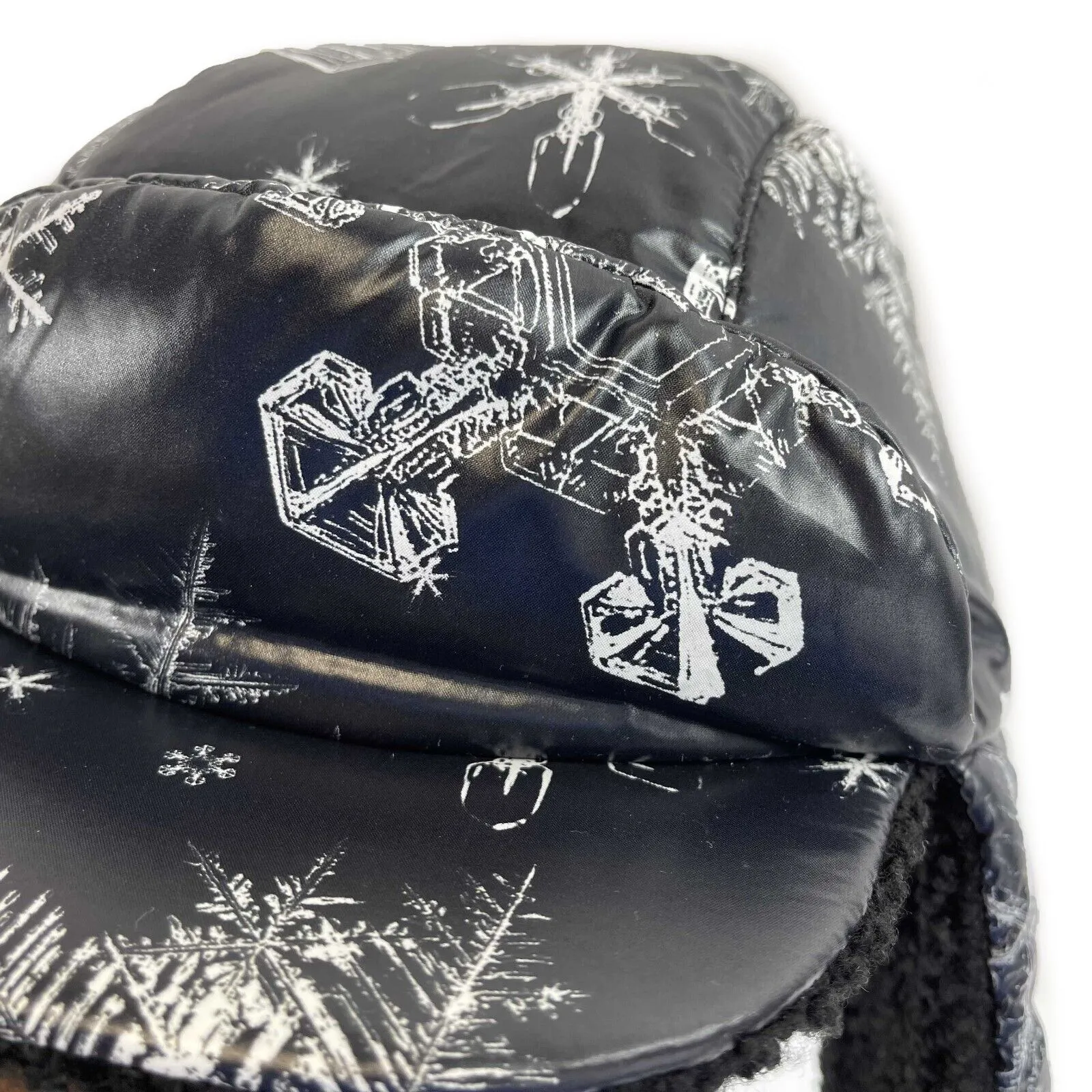 CHANEL Good Gorgeous CHANEL Shearling / Nylon Trapper Hat Gray / White M
