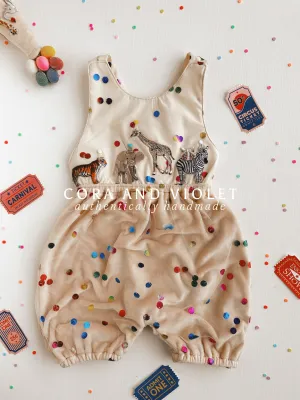Charlie-Party Animal Birthday romper