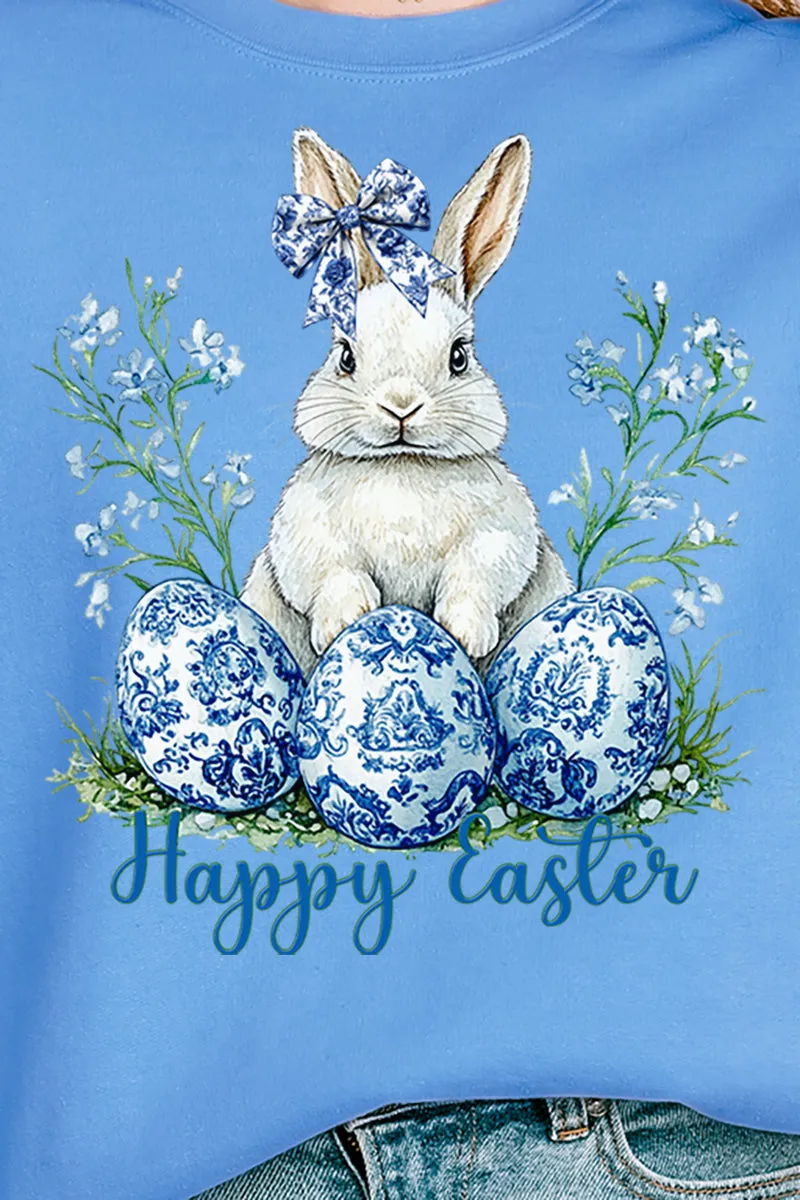 Chinoiserie Easter Bloom Heavy-weight Crew Sweatshirt