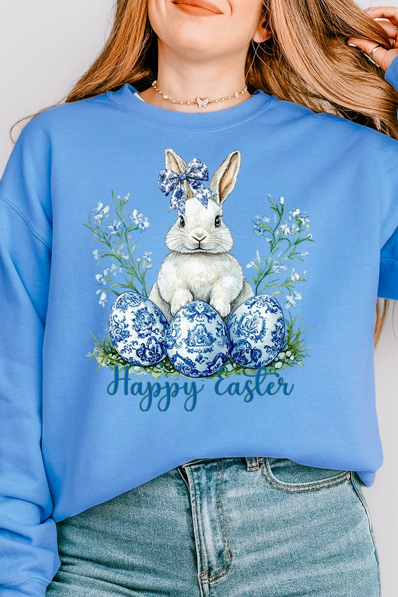 Chinoiserie Easter Bloom Heavy-weight Crew Sweatshirt