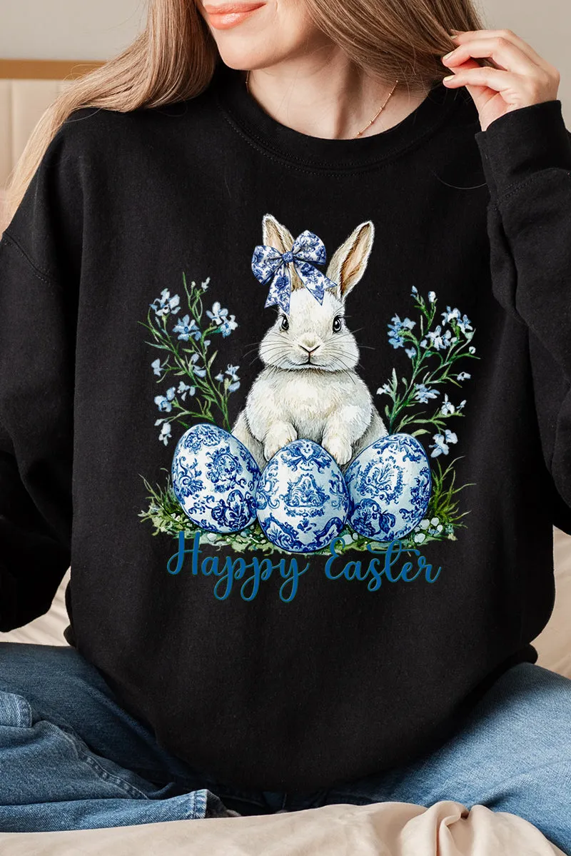 Chinoiserie Easter Bloom Heavy-weight Crew Sweatshirt