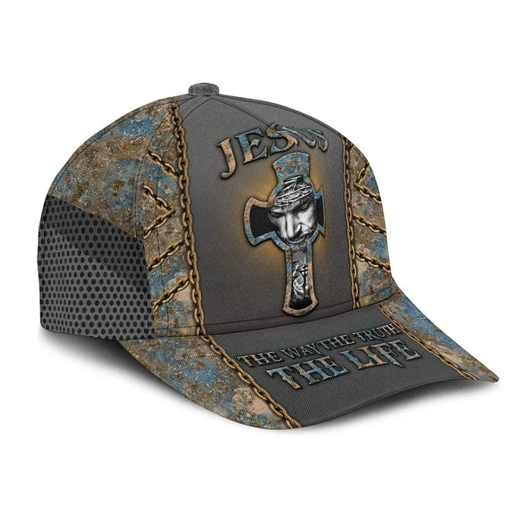 Christianartbag Cap, Jesus, the way, the truth, the light Jesus cap, warrior of Christ cap, bible verse cap, Jesus gift for Dad, Personalized Cap, Cap for Dad, CABCAP01060624.