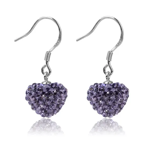 colors New Sterling Heart earrings