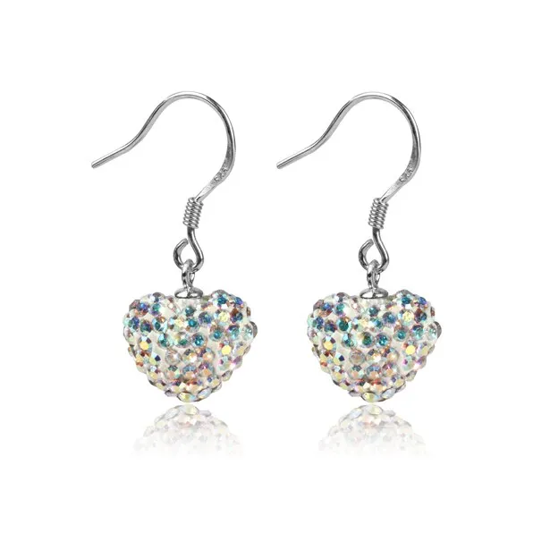 colors New Sterling Heart earrings
