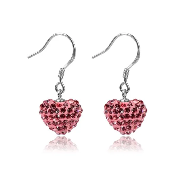 colors New Sterling Heart earrings