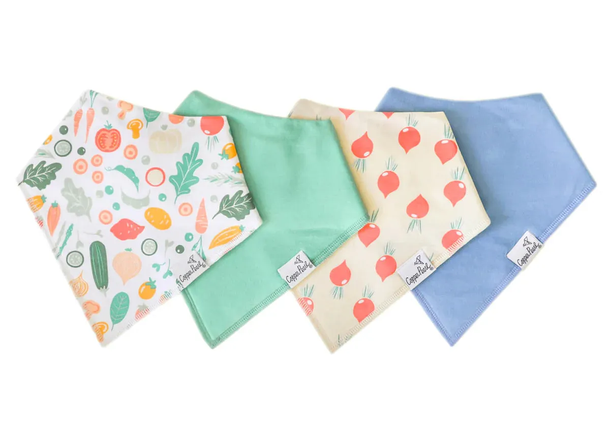 Copper Pearl - Bandana Bib (4 pack) - Veggies