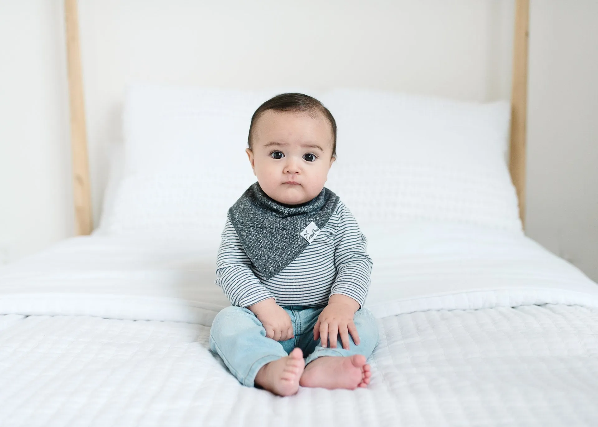 Copper Pearl Citrus Bandana Bib Set