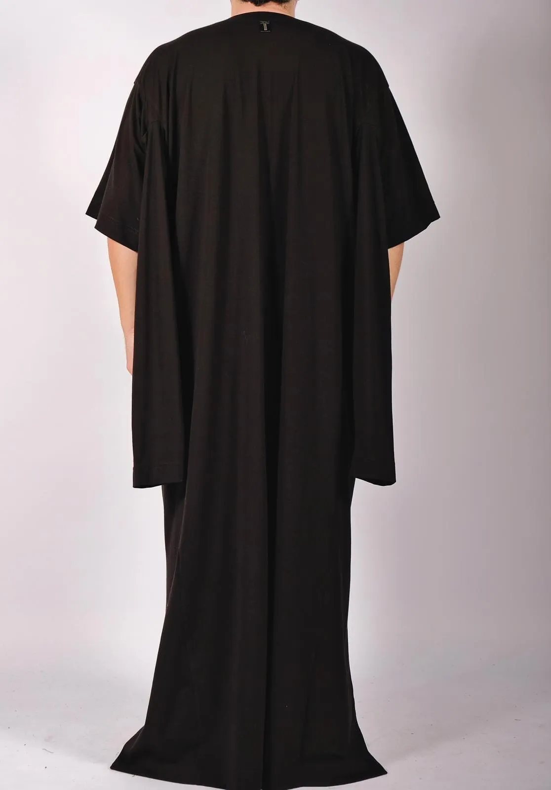 Cotton Jersey Dress Maxi with Four Sleeves