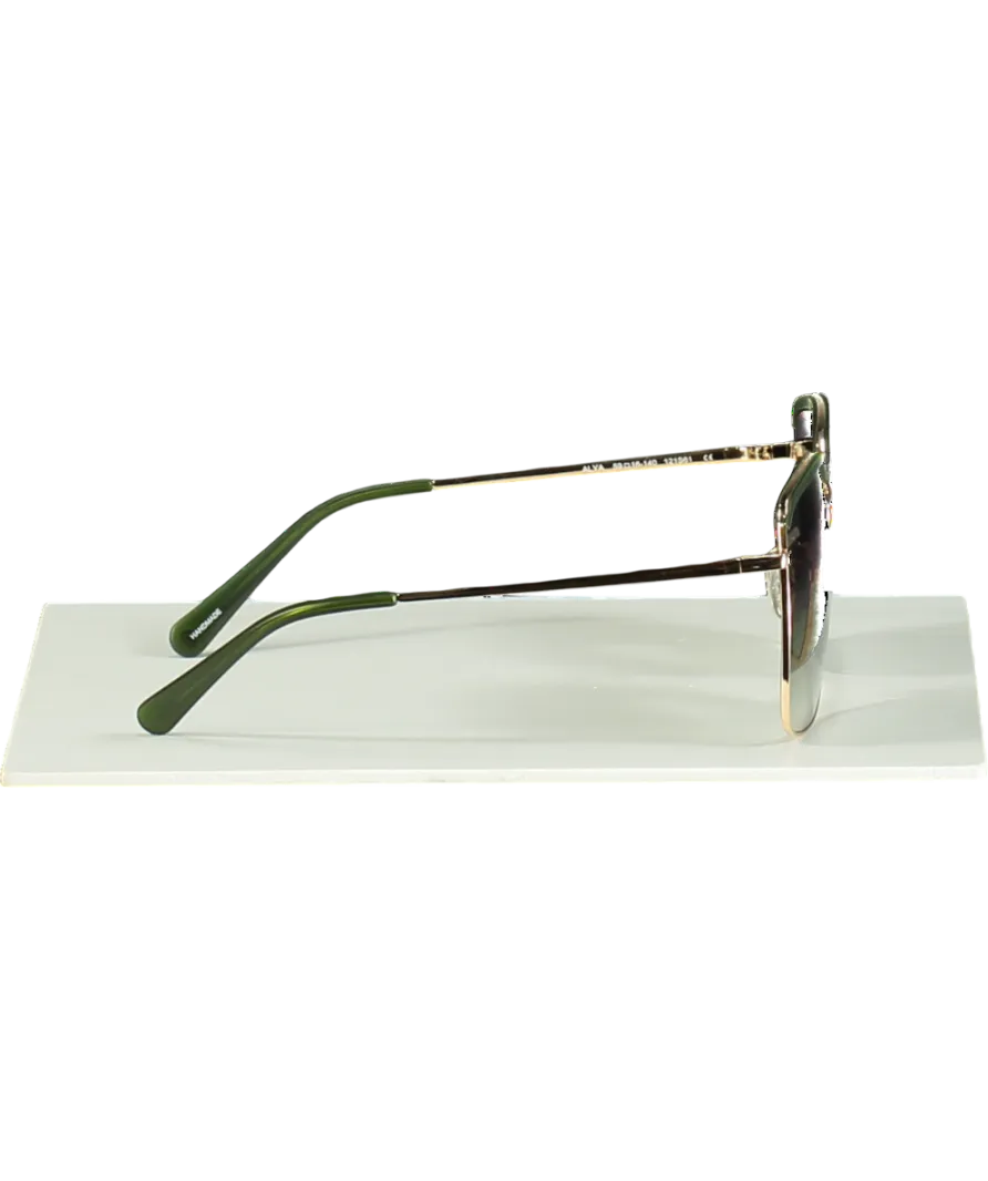 COVRY Green Alya Aviator Sunglasses One Size