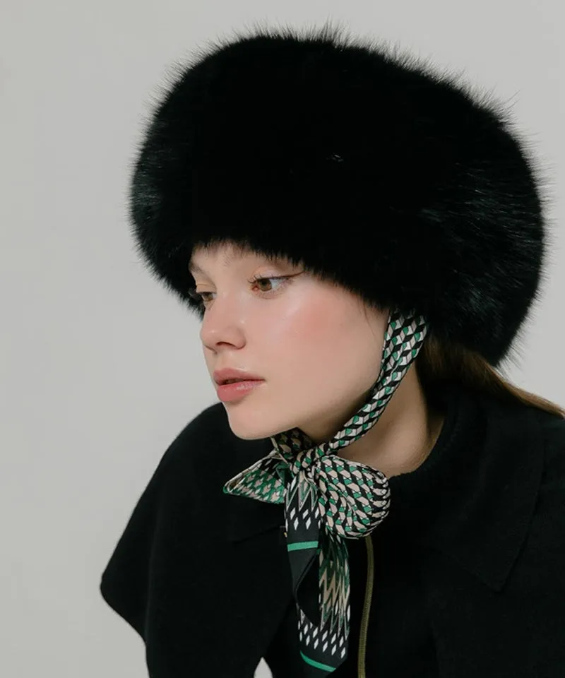 CREVE NINE: Russia Shapka Hat - Black