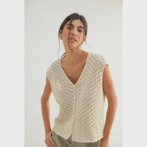 CROCHET BUTTON UP VEST