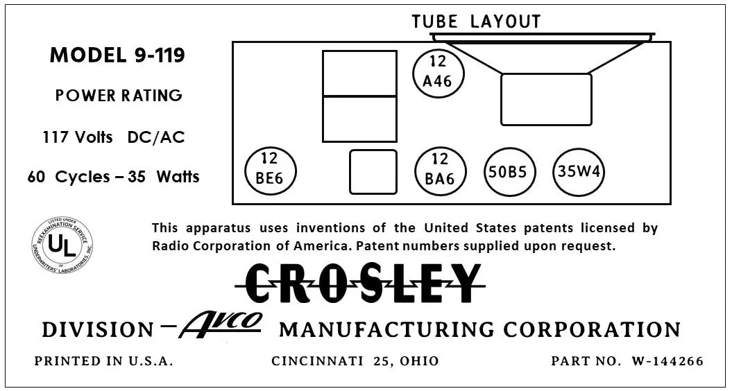 CROSLEY-9-119