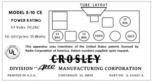 CROSLEY-E-10CE