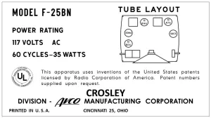 CROSLEY-F25BN