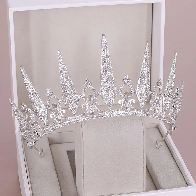Crystal Rhinestone Crown Queen Tiara