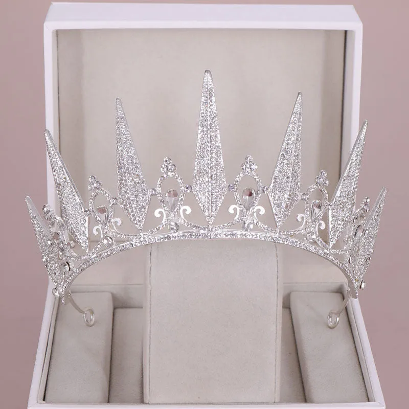 Crystal Rhinestone Crown Queen Tiara
