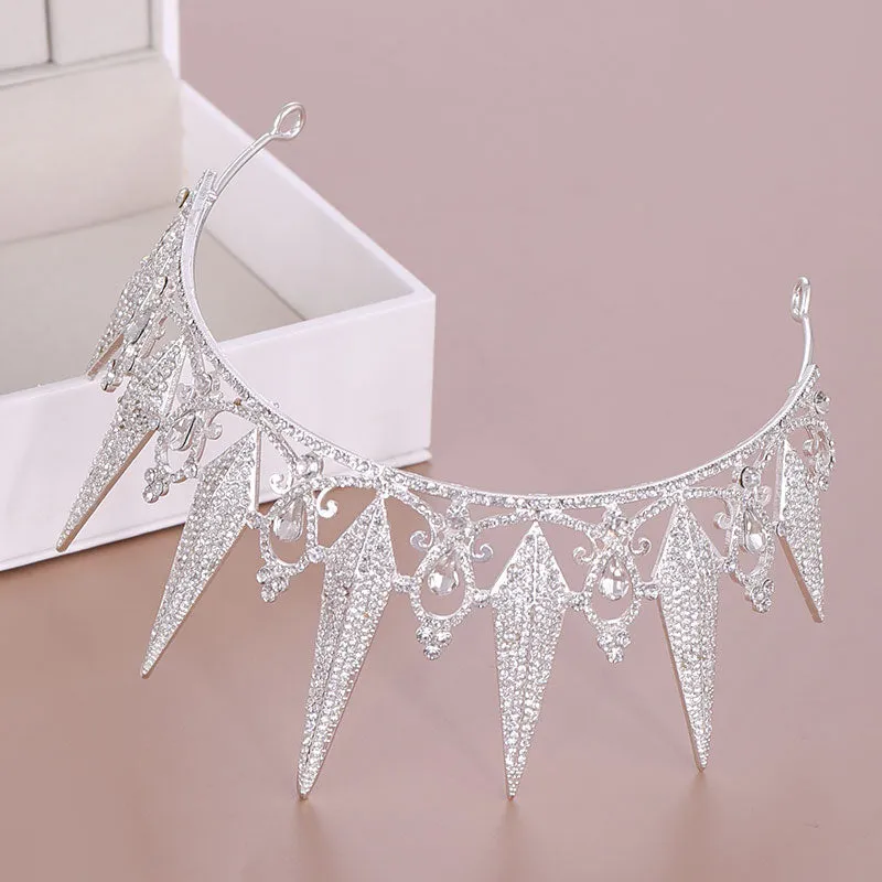 Crystal Rhinestone Crown Queen Tiara