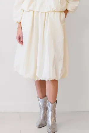 CURRENT AIR Bubble Hem Midi Skirt