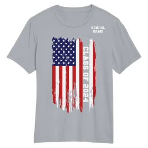 Custom Gray White 3D Graduation Performance T-Shirt