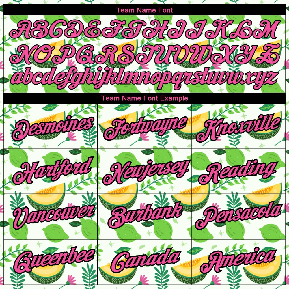 Custom White Pink-Black 3D Pattern Design Summer Holiday Fruit Performance T-Shirt