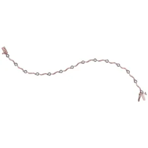 Diamond Link Fashion Bracelet 1/4 CTTW in 10K Rose Gold