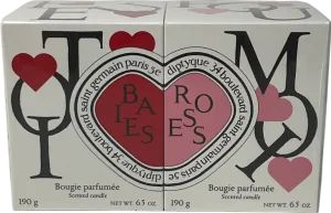 Diptyque Valentines Day Baies and Roses Candle Duo Set 2x190g