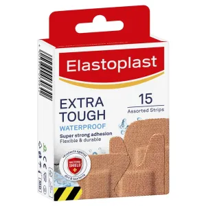 Elastoplast Extra Tough Waterproof Assorted 15pk