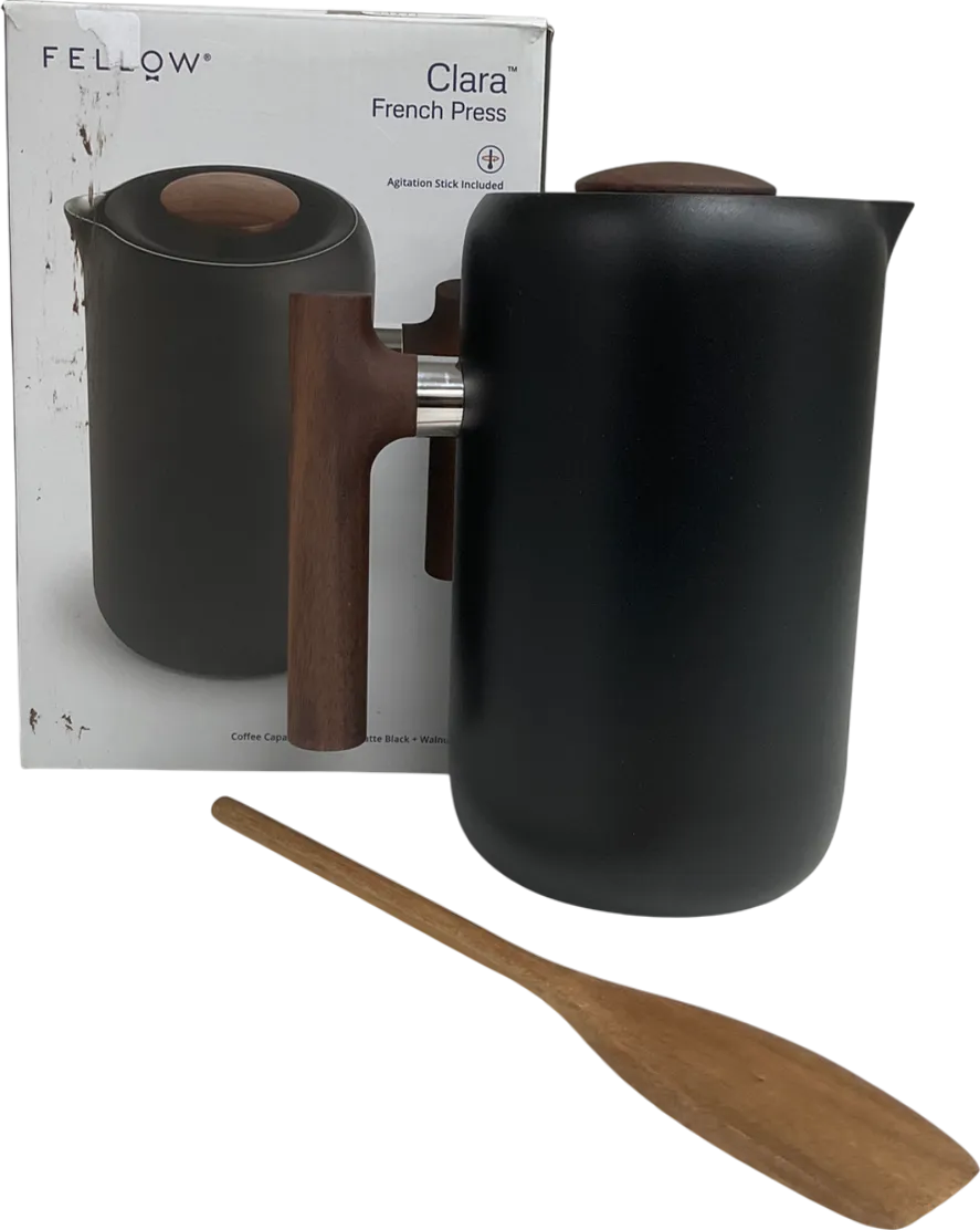 FELLOW Clara stainless-steel and wood French press Cafetiere