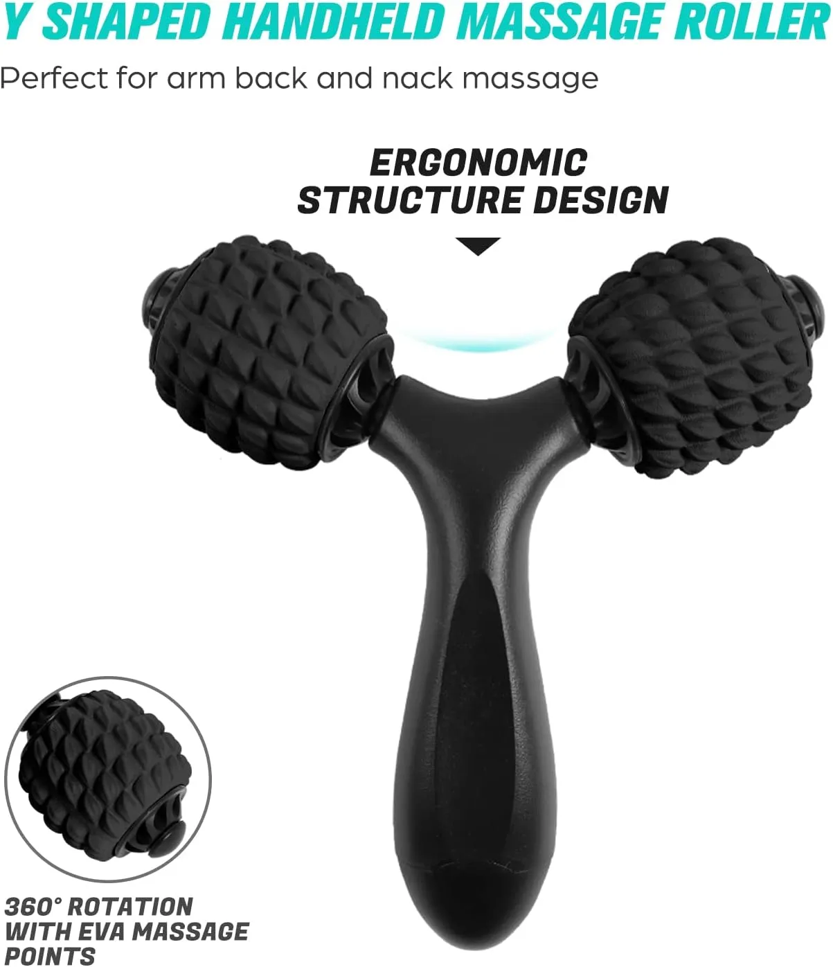 Foam Roller Set with 360° Trigger Point Massage Roller