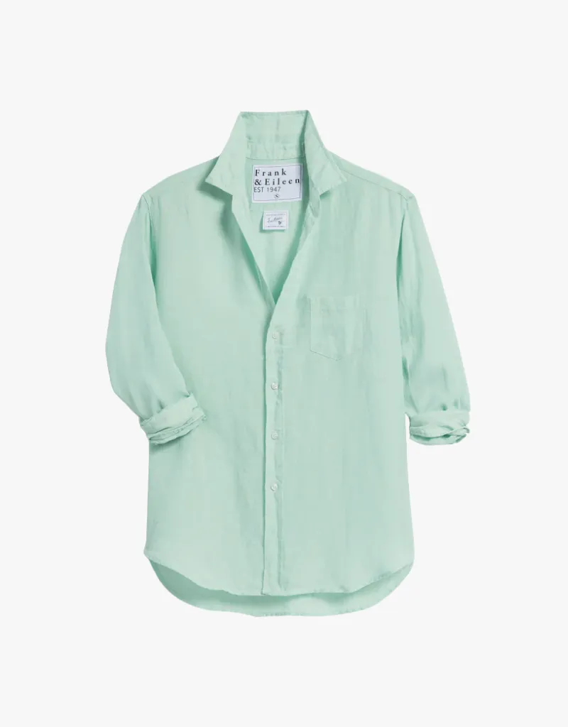 Frank & Eileen "Eileen" Relaxed Button Up Shirt in Seafoam (Italian Classic Linen)