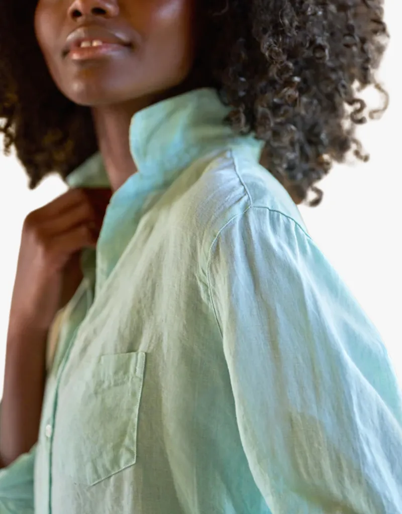 Frank & Eileen "Eileen" Relaxed Button Up Shirt in Seafoam (Italian Classic Linen)