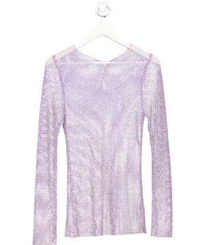 Free People Purple Intimately Filter Finish Long Sleeve Top UK M