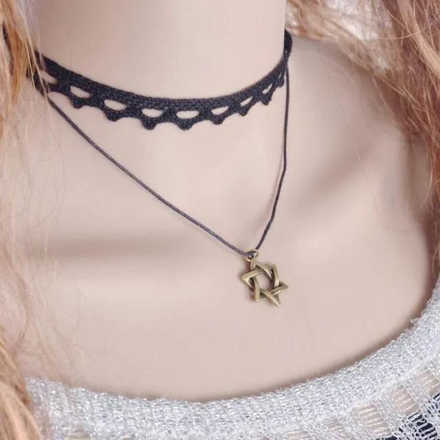 Free shipping! Fashion black collar neck chain sexy round clavicle wild temperament choker necklace Cowboy accessories jewlery