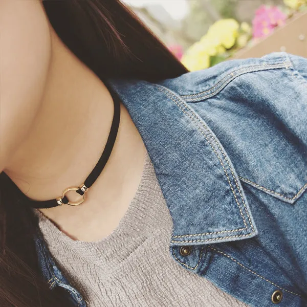 Free shipping! Fashion black collar neck chain sexy round clavicle wild temperament choker necklace Cowboy accessories jewlery