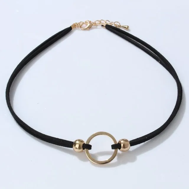 Free shipping! Fashion black collar neck chain sexy round clavicle wild temperament choker necklace Cowboy accessories jewlery