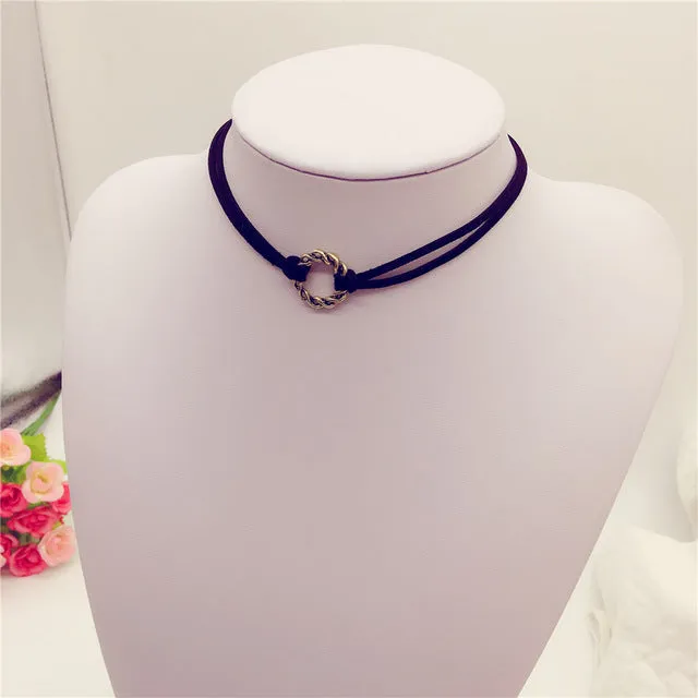 Free shipping! Fashion black collar neck chain sexy round clavicle wild temperament choker necklace Cowboy accessories jewlery