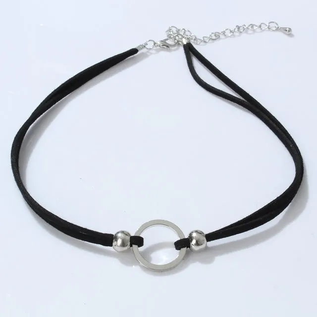 Free shipping! Fashion black collar neck chain sexy round clavicle wild temperament choker necklace Cowboy accessories jewlery