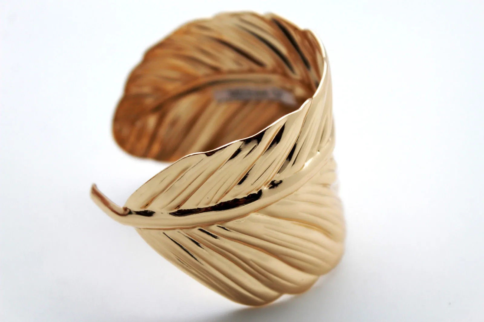 Gold Metal Extra Long Cuff Bracelet Jewelry Accessories Bling Wide