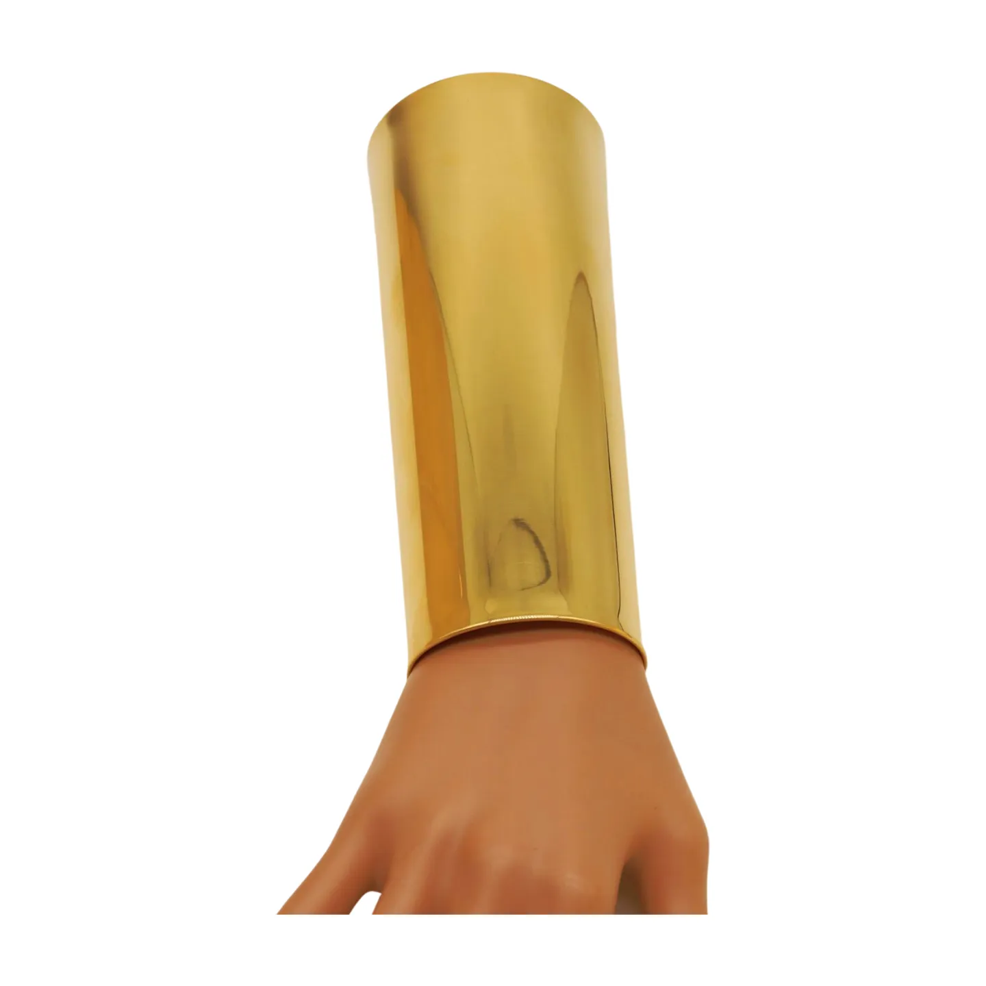 Gold Metal Extra Long Cuff Bracelet Jewelry Accessories Bling Wide