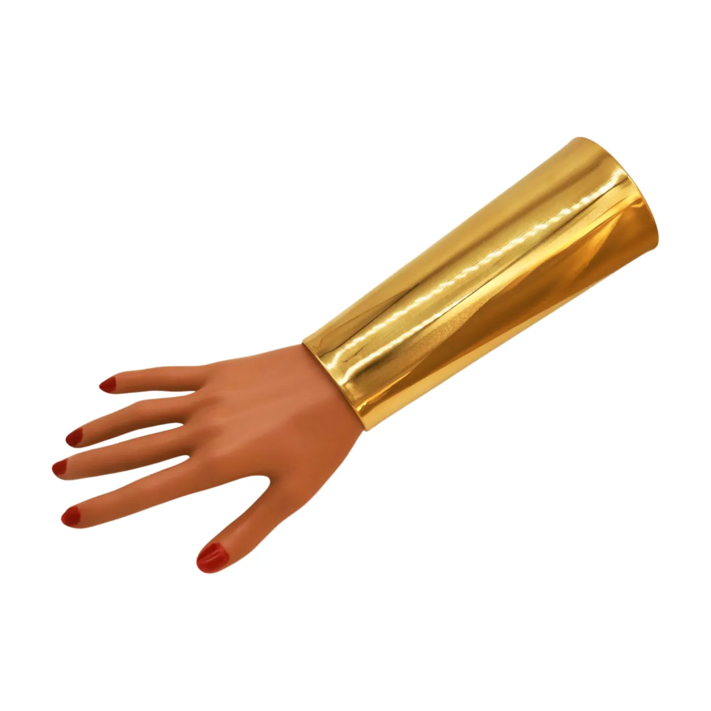 Gold Metal Extra Long Cuff Bracelet Jewelry Accessories Bling Wide