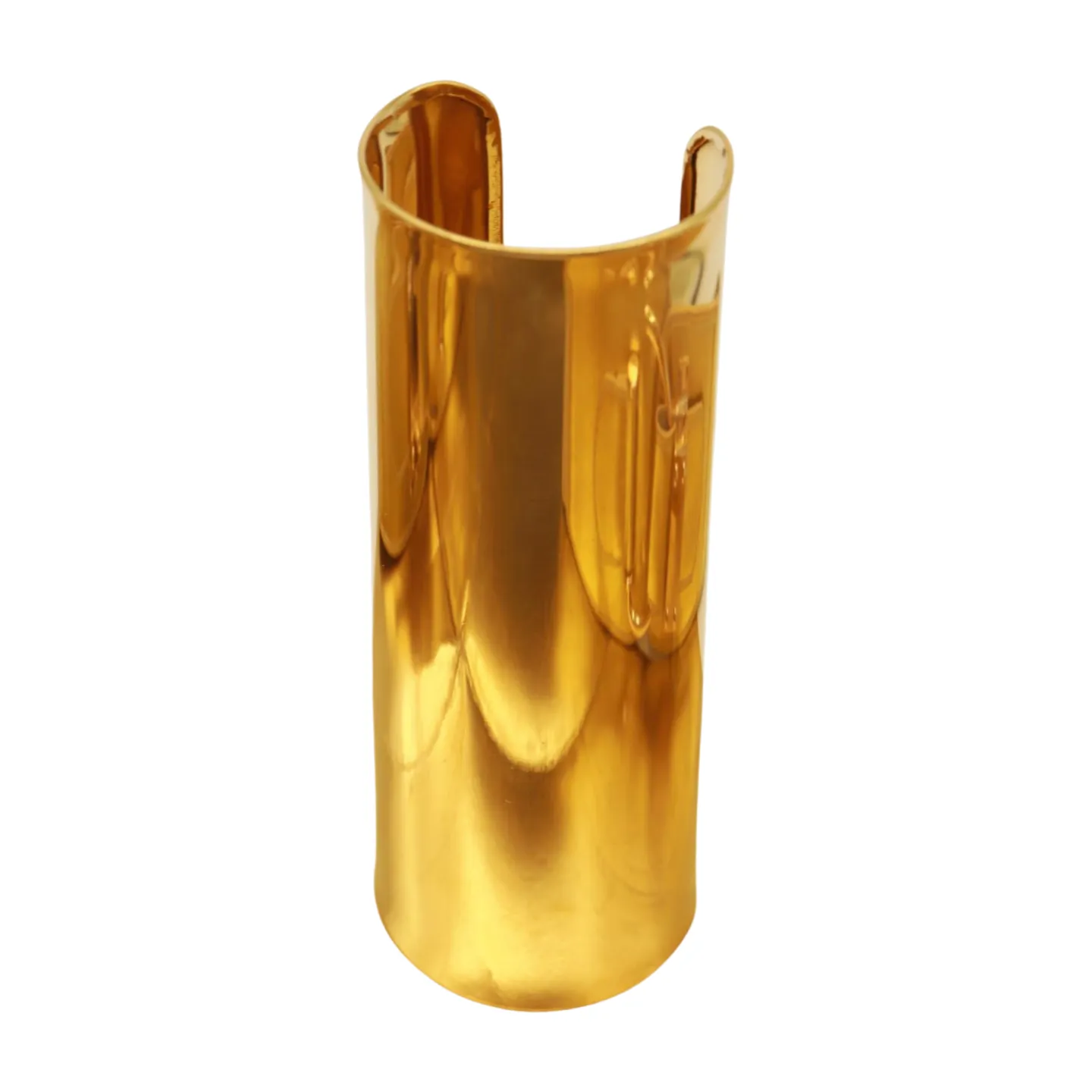 Gold Metal Extra Long Cuff Bracelet Jewelry Accessories Bling Wide