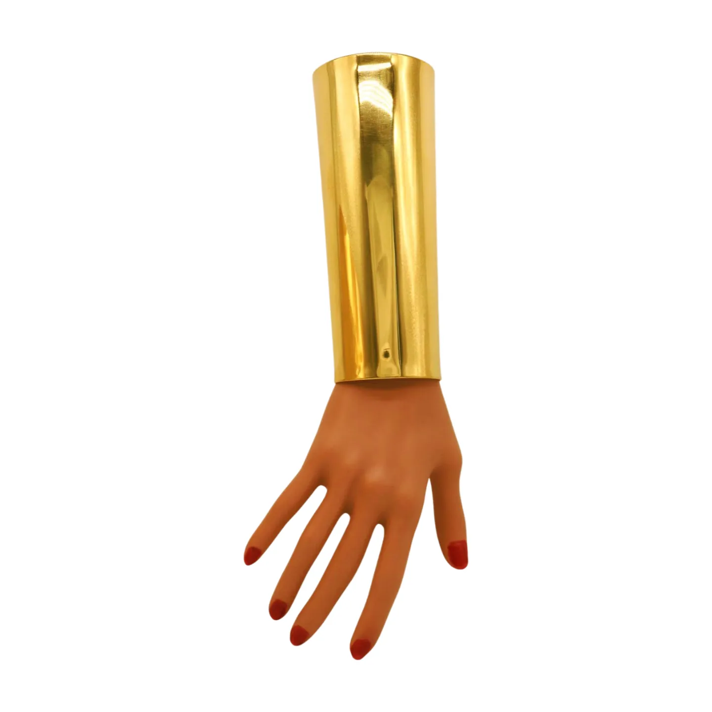 Gold Metal Extra Long Cuff Bracelet Jewelry Accessories Bling Wide