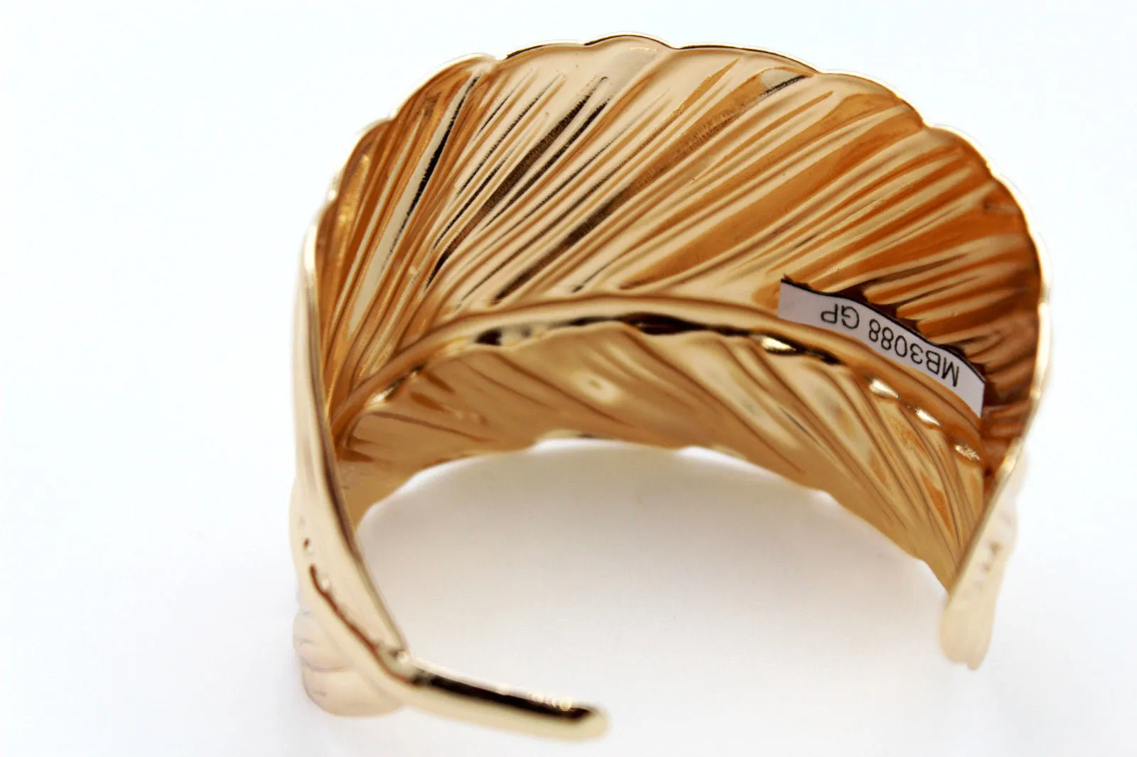 Gold Metal Extra Long Cuff Bracelet Jewelry Accessories Bling Wide