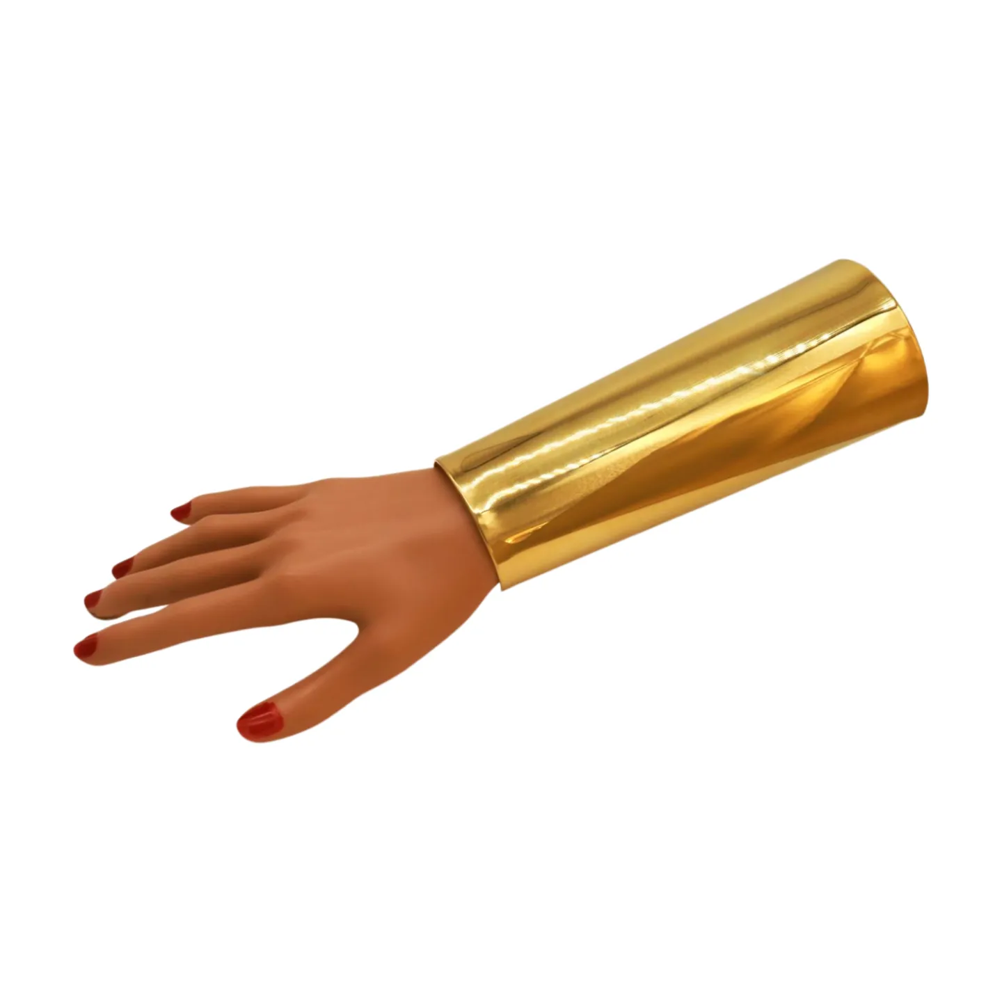 Gold Metal Extra Long Cuff Bracelet Jewelry Accessories Bling Wide